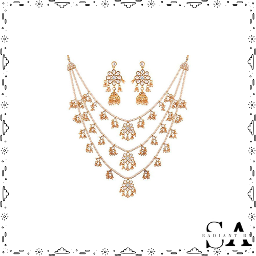 Red & Golden Jewelery Set